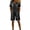 Black, variant on Women's Off Shoulder Jumpsuit Button Front Closure Relaxed Fit With Pockets Lightweight Breathable Polyester For Summer Daily Wear Casual Outings