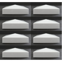 Pyramid True 5x5 (127mmx127mm) Plastic Fence Post Cap White 8