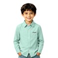thumbnail image 4 of Fozruso Boys Uniform Dress Shirt, Long Sleeve Button-Down Shirts for Kids School Daily Casual, 4 of 6