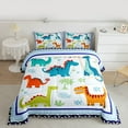 thumbnail image 2 of Homewish Cartoon Dinosaur Child Bedding Comforter Set, Cute Animal Wildlife Twin Comforter Sets, Floral Tree Plant Reversible Bedding Set, Ultra Soft Bedroom Decor, 2pcs, 2 of 8