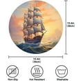 thumbnail image 4 of Old Sailing Ship Round Placemats Washable Placemats Non-Slip Heat-Resistant Table Place Mats for Dining Kitchen Holiday Party Table 15.4"-6PCS Home Decor, 4 of 7
