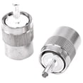 thumbnail image 5 of 10 Piezas Conector UHF Macho PL259 Enchufe Soldadura RG58 RG142 LMR195 RG400 Cable Plata, 5 of 5