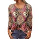 thumbnail image 1 of MHFRRA Camiseta de Manga Larga con Cuello Redondo y Estampado Floral para Mujer, Estilo Informal y Elegante. Rosa Fuerte, 1 of 4
