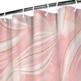 thumbnail image 3 of Pink White Gold Marble Pattern Shower Curtain 36"x72" ,Bathroom Decorative Shower Curtains Set with 12 Hooks,Modern Waterproof Washable Shower Curtain, 3 of 6