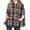 Pink, variant on Women's Winter Autumn Coat Plaid Cape Double Breasted Poncho Jacket with Pockets Open Front Tunic Style Outerwear
