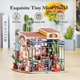 thumbnail image 2 of Rolife DIY Miniature Wooden DollHouse Kit with Furniture Model Building Set Birthday Gift for Child Adult(Emily's Flower Shop), 2 of 6