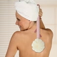 thumbnail image 4 of Unique Bargains 1pc Long Handle Double-sided Bath Brush for Bathing and Showering Pink, 4 of 5