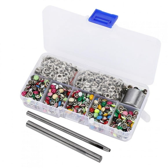 380 Set Round Mushroom Rivets Brass Color Leather/Belt/Handbag Decor DIY Tool Box 6mm