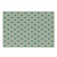 thumbnail image 1 of Teal Cutting Board, Abstract Geometric Pattern Eastern Oriental Symmetric Design Print, Decorative Tempered Glass Cutting and Serving Board, Small Size, Mustard Teal and Grey, by Ambesonne, 1 of 1