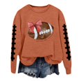 thumbnail image 4 of EHQJNJ Chandails en Molleton Oversize pour Femmes Coupe Ample Manches Longues Col Rond Imprimé Graphique Football, 4 of 4