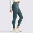 thumbnail image 3 of Women's Leggings Quick Drying Casual Workout No Front Seam Yoga Pants Turquoise M, 3 of 6