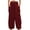 Wine, variant on TAGOLD Womens Summer Pants,Women Cotton Linen Solid Casual Pant Loose Comfy Solid Drawstring Wide Leg Crop Trousers With Pockets