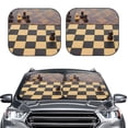 thumbnail image 2 of Gukieu Chess Board With Pawns Print Car Windshield Sun Visor, Foldable Anti-UV Car Sun Visor Suitable for Vans, Trucks Car Accessories-Small, 2 of 6