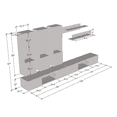 thumbnail image 5 of Fly E 33TV Wall Mounted Floating Modern Entertainment Center, 5 of 5
