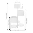 thumbnail image 3 of Corner Plant Stand, 3 Tier Foldable Corner Shelf, Metal Flower Display Stand for Balcony Living Room Office Decor, No Assembly (White), 3 of 15