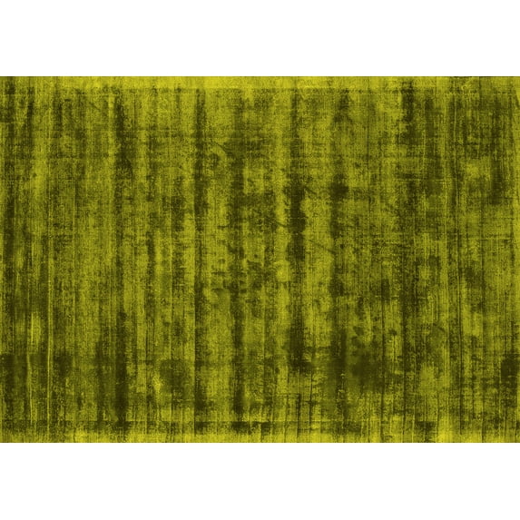 Ahgly Company Indoor Rectangle Abstract Yellow Contemporary Area Rugs, 5' x 8'