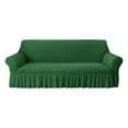 thumbnail image 3 of Yhmxh Funda elástica antideslizante para sofá, lavable, para sofá cama, fácil de colocar, con borde elástico y faldón, reutilizable y a prueba de polvo para sofás de 1 a 4 plazas., 3 of 6