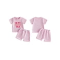 thumbnail image 2 of BemeyourBBs Toddler Baby Girl Boy Summer Clothes 2 Pieces Outfits Short Sleeve In My Toddler Era Letter Print T Shirt Tops Pockets Shorts Sets, 2 of 9