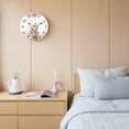 thumbnail image 6 of Large Wall Clock 14 Inch Floral Rabbits Easter Round&nbsp;Silent Decorative Wall Clocks Battery Operated for Living Room Bedroom Kitchen Classroom Decor, Pink Spring Roses Flowers Eggs White, 6 of 7