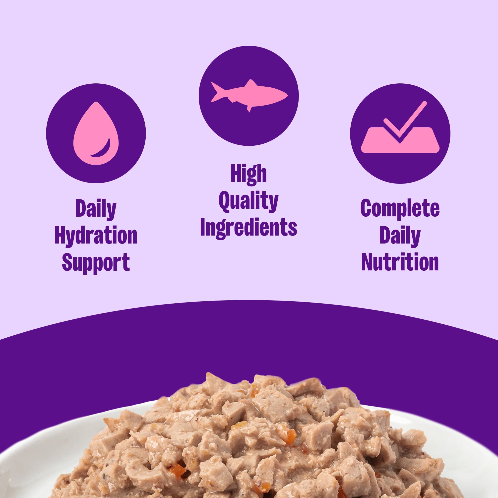 (24 pack) Wellness Complete Health Minced Adult Wet Cat Food, Natural, Protein-Rich, Grain Free, 3 Ounce, 24 Pack, (Tuna Entrée)