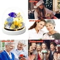 thumbnail image 5 of Decoración de flores eternas, rosa más cubierta de cristal de hortensia con luces, regalos navideños, regalos de cumpleaños para familiares y amigos, 5 of 5