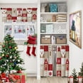 thumbnail image 2 of Christmas Plaid Santa Kitchen Curtains with Valance and Tier Sets 36 Inch, 3 Pieces Checkered Winter Dot Rod Pocket Drapes Window Treatment Curtains for Kitchen Over Sink Bed Room Decor, 2 of 6