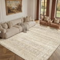 thumbnail image 3 of BERTHMEER 6'x9' Washable Area Rugs for Living Room Vintage Beige Bedroom Kitchen Rugs Non Slip Carpets Office Farmhouse Dorm Dining Room Oriental Traditional Distressed Rugs, 3 of 7