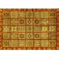 thumbnail image 1 of Ahgly Company Indoor Rectangle Abstract Yellow Modern Area Rugs, 7' x 9', 1 of 4