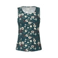 thumbnail image 4 of Xecao Vintage Floral print women's scoop neck, loose-fit workout tank tops for the gym., 4 of 9