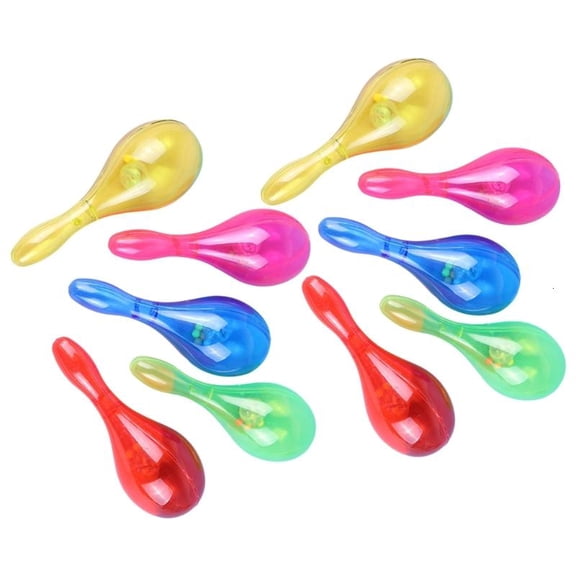 Multicolor Flashing Maracas 6 Inch Safe Durable Material for Nightclubs and Festivals