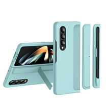 Allytech for Samsung Galaxy Z Fold 4 Case with Stylus Pen, Hinge Protection Case with Removable S Pen Holder Kickstand Case for Galaxy Z Fold 4 5G 7.6 inch 2022, Iceblue