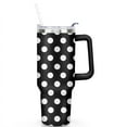thumbnail image 2 of White & Black Dots 40 OZ Tumbler Cup with Lid and Straw Gifts for Mom Friend Sister Grandma, 2 of 5