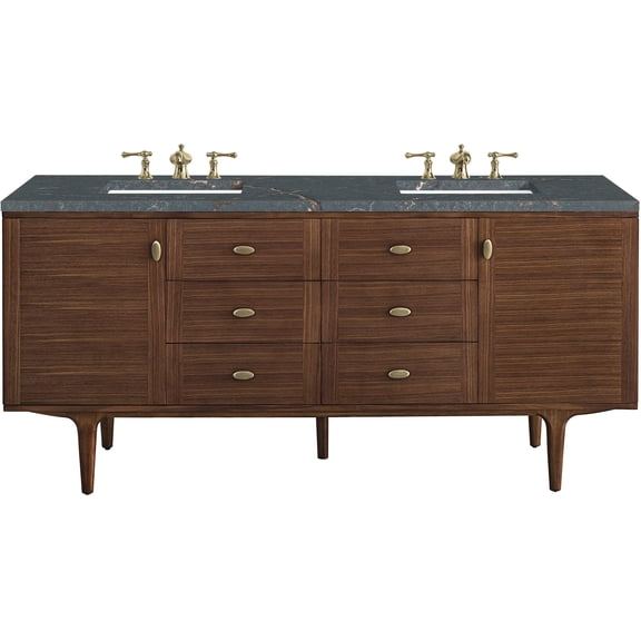 James Martin Vanities 670-V72-Fpbl Amberly 72" Wall Mounted Or Free Standing Double Basin