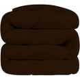 thumbnail image 3 of D.N.G. BEDDINGS 1 Piece Luxury Wavy Stitching Comforter Super Soft, All Season, 800 Thread Count, 100% Egyptian Cotton, With 6 Corner Tabs, Super King Size Chocolate Color, 3 of 6