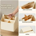 thumbnail image 6 of Desk Organizer, Caddy Organizer, Plastic Multifunctional Removable Storage Organizer Bin with Adjustable Dividers for Art Supplies, Crafts, Colored Pencils and Makeup Desk, Cream White, 6 of 7