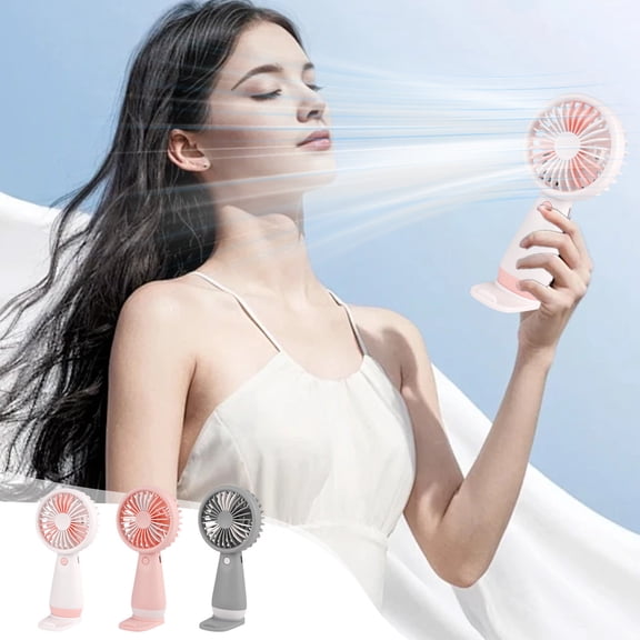 PALIFEUR Mini Portable Fan with Pedestal, Cute Lightweight Handheld Fan, Small Fan for Girl & Women Summer Gifts, Small Hand Fan for School Home Office