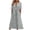 A Gray, variant on Summer Dresses for Women Casual V Neck Short Sleeve Loose Solid Color Flowy Beach Vacation Maxi Dress,Sizes S-3XL