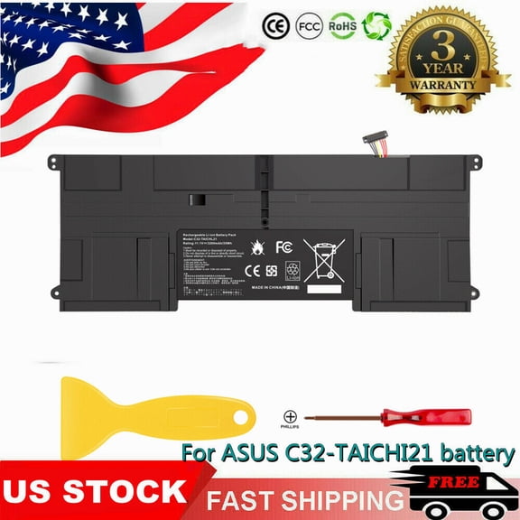 C32-TAICHI21 Battery for ASUS Taichi 21 11" 2-in-1 DH51 DH71 UH51 CKSA332C1 35Wh