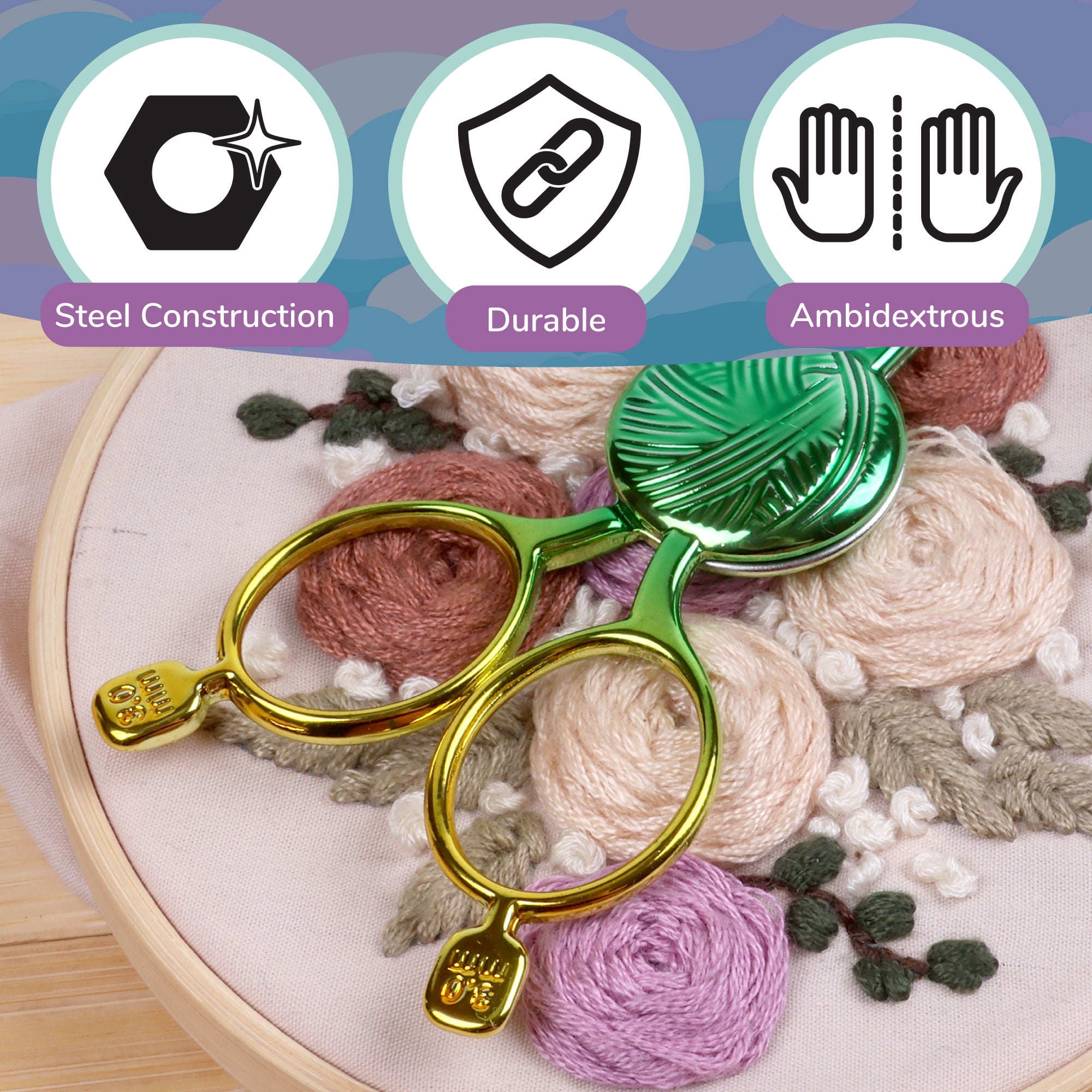 JulbileeYarn Yarn Ball Embroidery Scissors - Lush - 30 Scissors