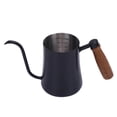 thumbnail image 1 of 304 Stainless Steel Wood Handle Water Pot Long Spout Coffee Maker Percolator Campfire Coffee Pot Stainless Steel Coffee Pot Camping Outdoors Home for Coffee Making,, 1 of 7