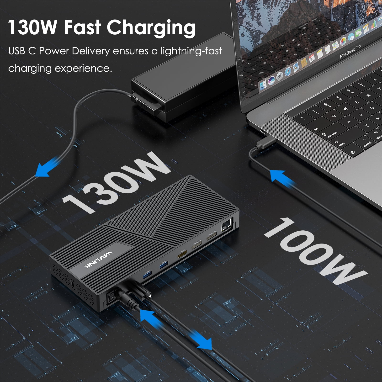 WAVLINK 12-IN-1 USB-C Triple Display Laptop Docking Station, Retail Packaging