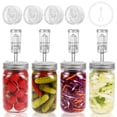 thumbnail image 5 of Fermentation Kit for Wide Mouth Jar Pickling and Sauerkraut Kit 4pcs with  7oz Glass Fermentation Weights Fermenting Lids Airlocks Silicone Gaskets for Pickles(No Jars), 5 of 12
