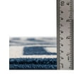 thumbnail image 5 of Unique Loom Athens Collection Area Rug - Greek Key (8' Square Navy Blue/Beige), 5 of 7