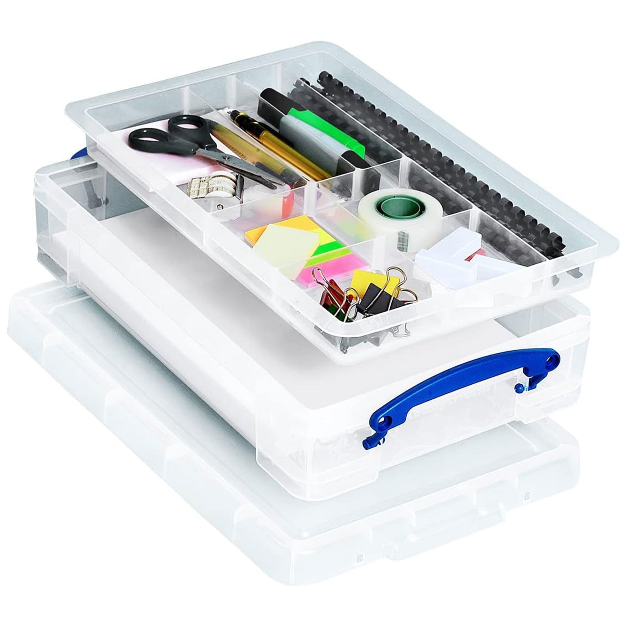 Scatola Multifunzionale In PP Scatola Portaoggetti Da Scrivania A 4 Griglie Scatola Portaoggetti - Foto 8