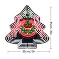 thumbnail image 2 of Stylish Metal Hanging Christmas Tree Wind Spinner - Decorative Garden Ornament with Concentric Rings & Festive Ornaments for Yard, 2 of 7