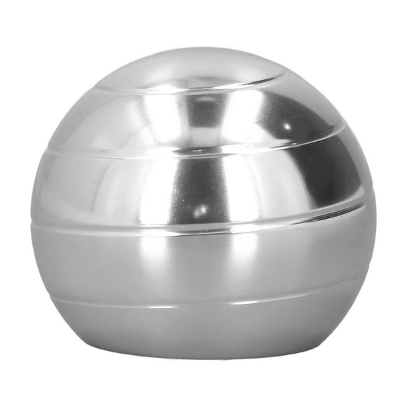 Rotating Gyroscope Ball, Relieve Stress Spiral Grooves Alloy Relax Mind Sturdy Decompression Gyroscope Ball Toy For Home Silver