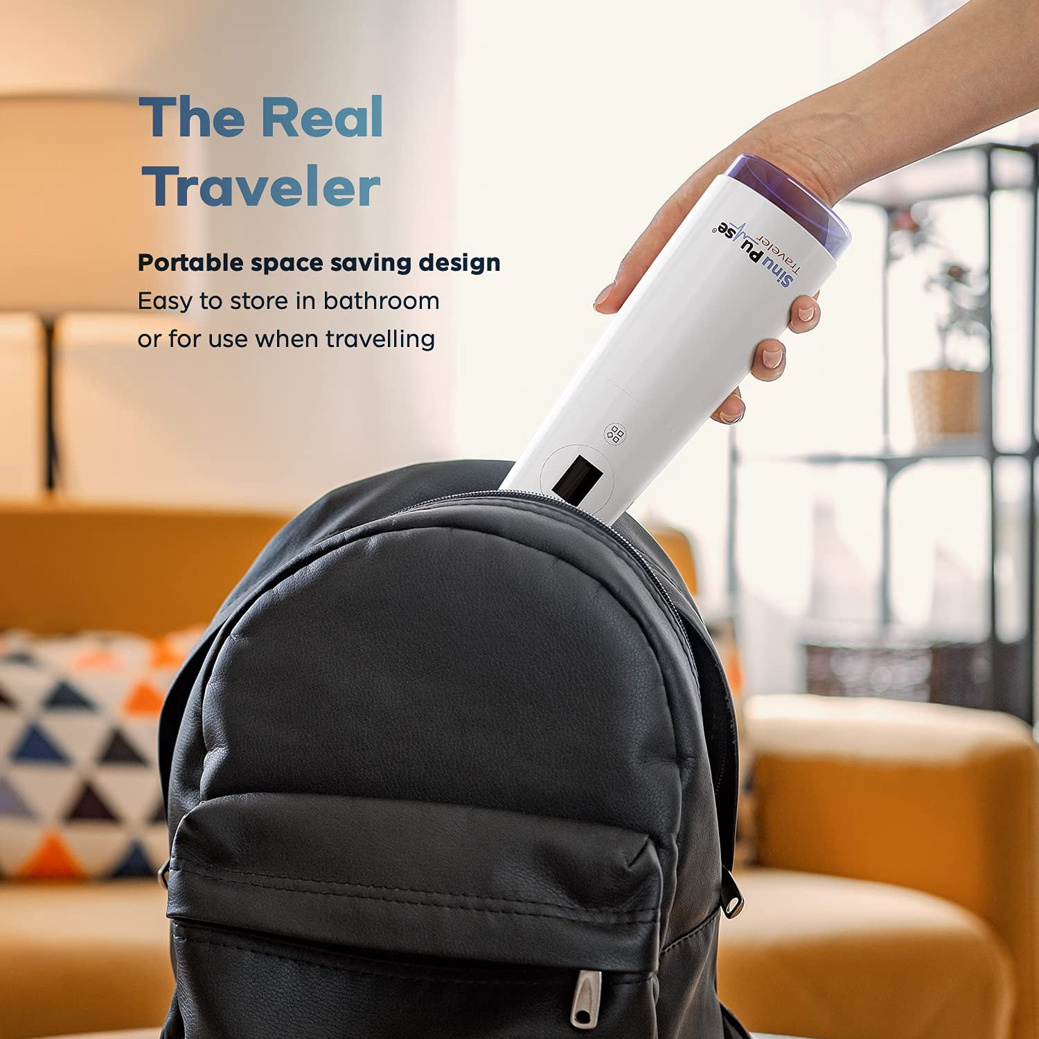 SinuPulse Traveler - Cordless Pulsating Sinus Irrigation, Nasal Rinse, Cleaner & Relief Machine for Travel - Relieve Congestion with Advanced Pulse Rinsing System