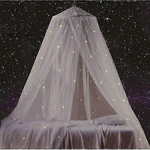 Bed Canopy with Luminous Stars, Glow in The Dark, Excellent Gift for Baby, Kids, Boys, Girls, bedroom decor.