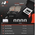 thumbnail image 5 of A-Premium Rear Ceramic Disc Brake Pads Set Compatible with Select Hyundai and Kia Models - For Sportage 2011-2016 Tucson 2010-2017 Sonata 2015 Accent Elantra Forte Forte Koup Forte5 Rio Rio5, 5 of 9