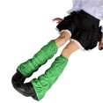 thumbnail image 4 of VISgogo Calentadores de piernas para mujer, color sólido, sin pies, elásticos hasta la rodilla, cubiertas sueltas para pantorrilla para niñas, negro/blanco/verde/azul VISgogo moda, 4 of 4